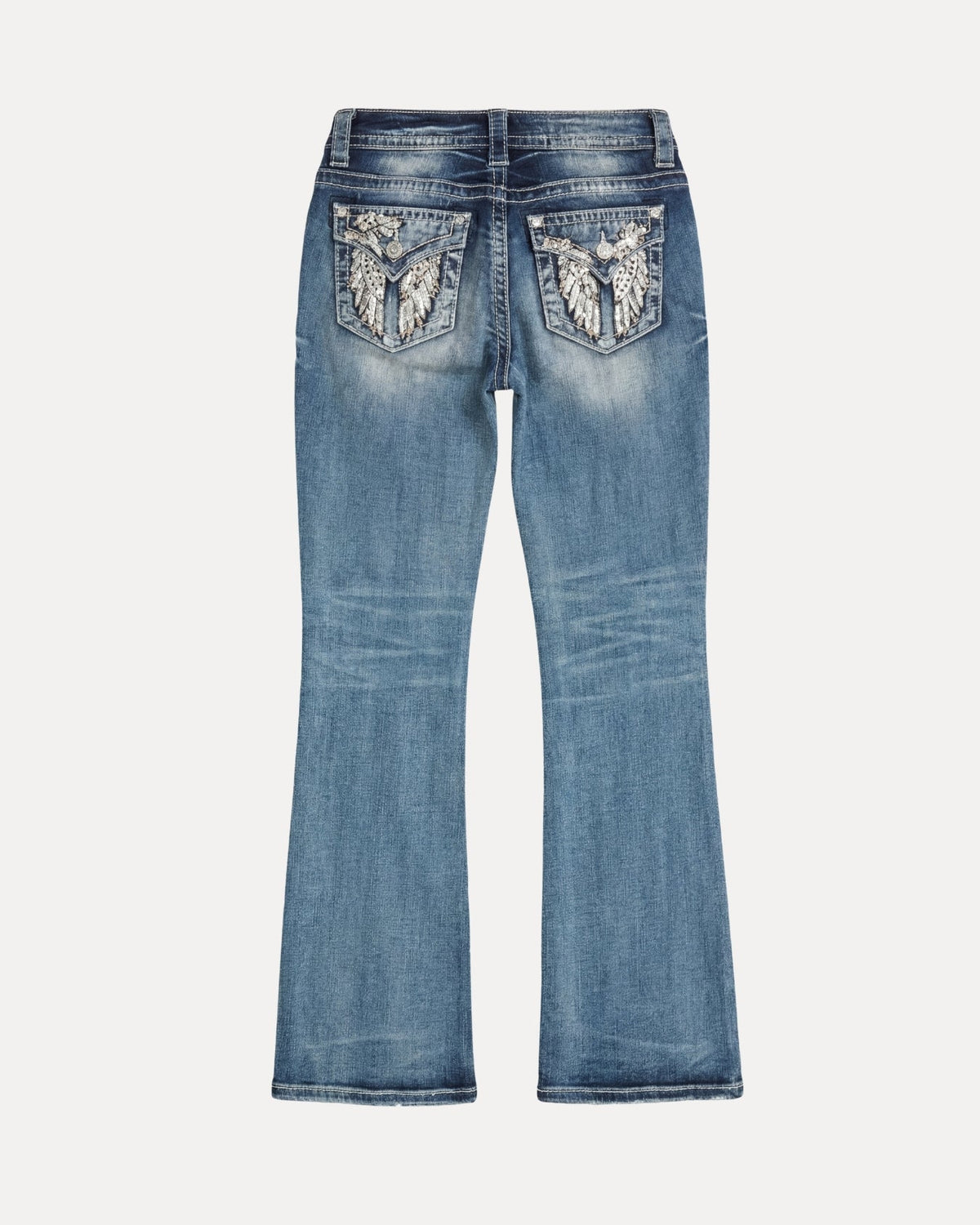 Zerrissene Straight Leg-Jeans