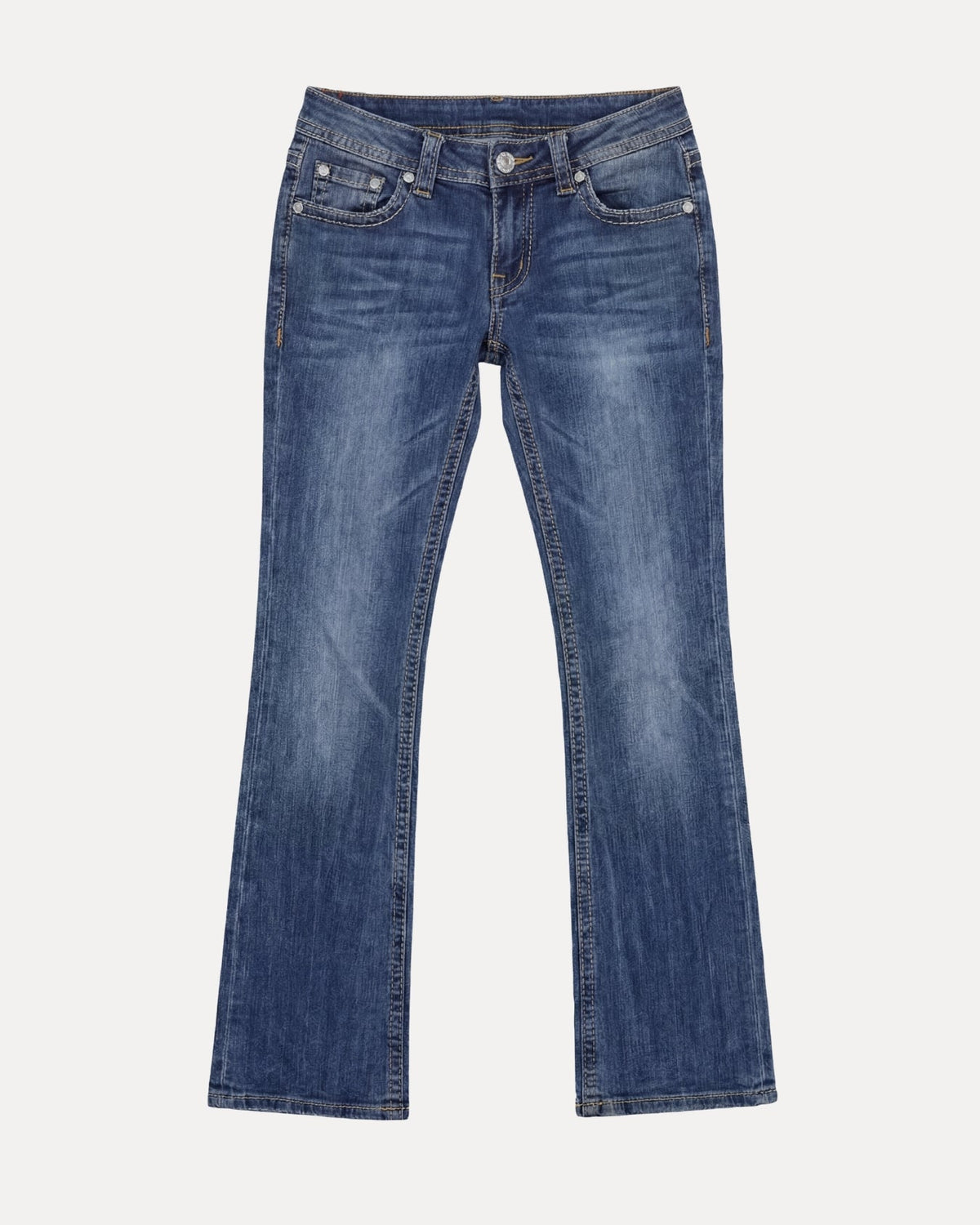 Zerrissene Straight Leg-Jeans