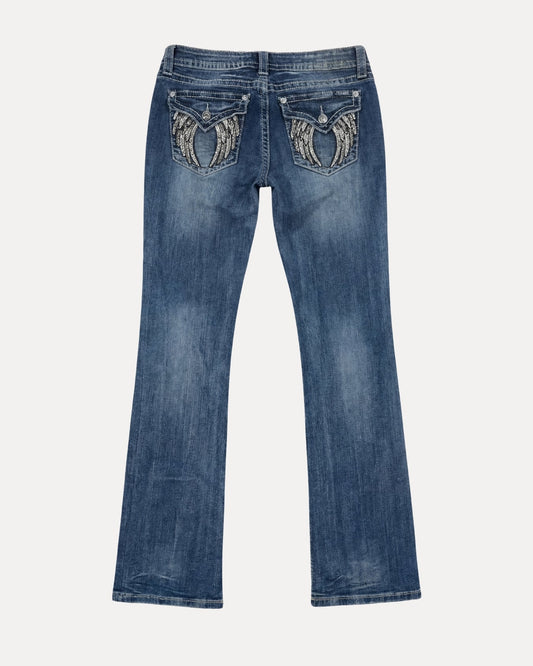 Zerrissene Straight Leg-Jeans