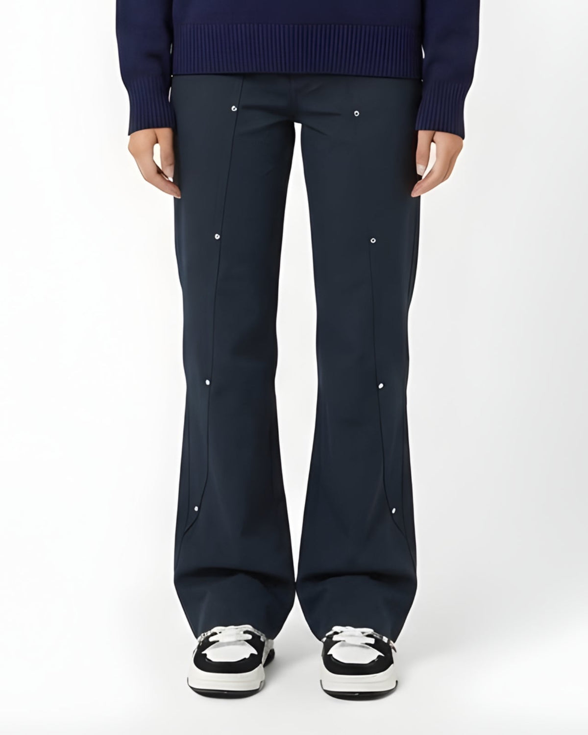 Zerrissene Straight Leg-Jeans
