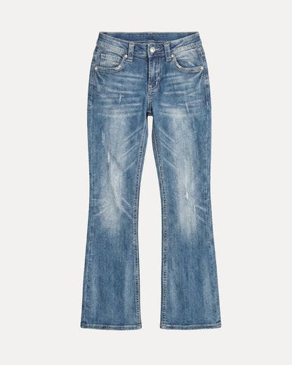 Zerrissene Straight Leg-Jeans