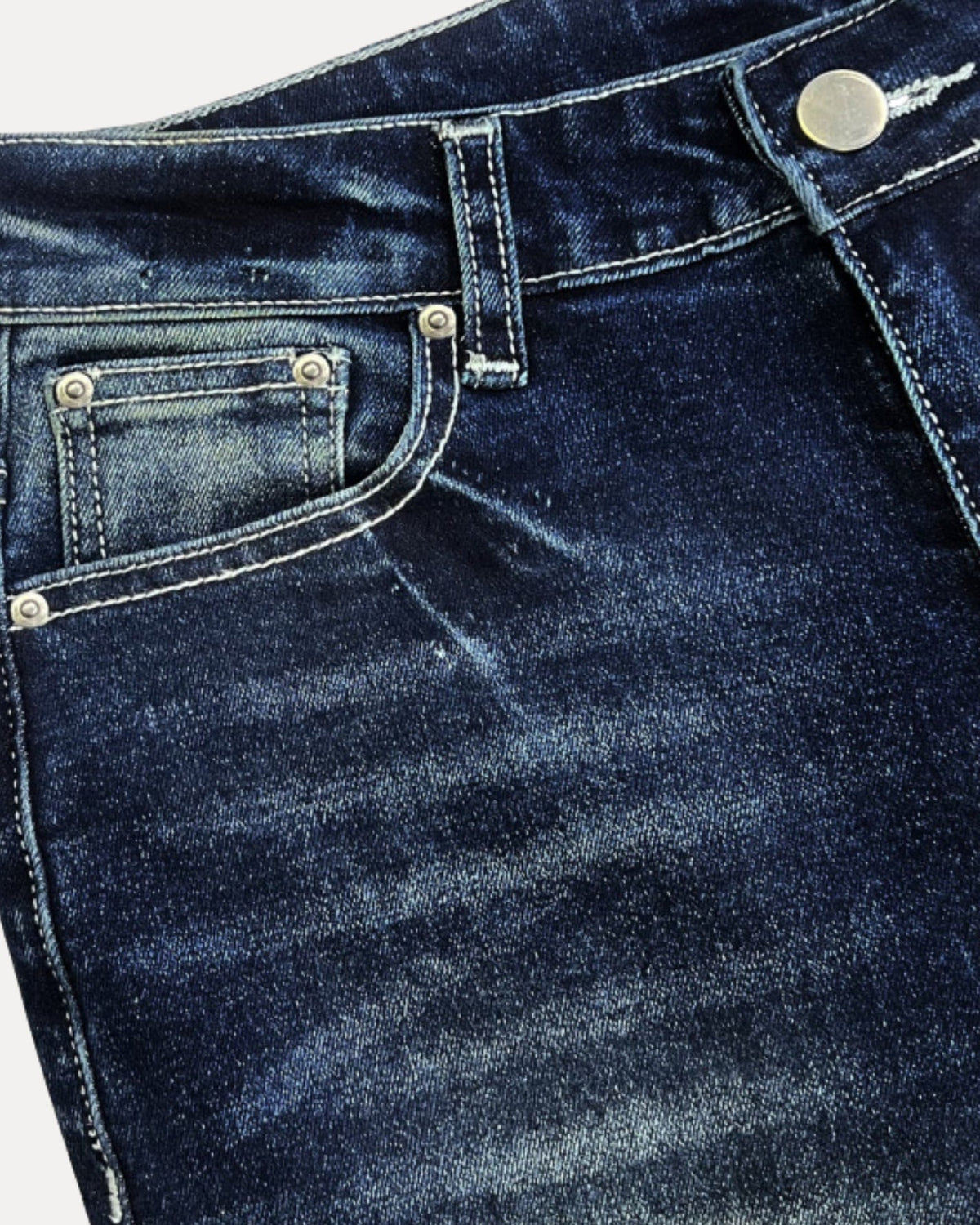 Zerrissene Straight Leg-Jeans