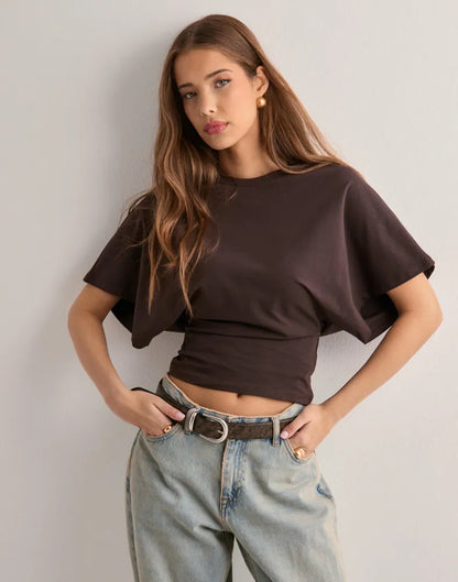Curlify™ | T-Shirt mit weiten Ärmeln und Symbol