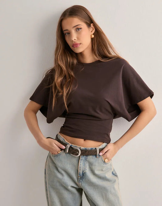 Curlify™ | T-Shirt mit weiten Ärmeln und Symbol