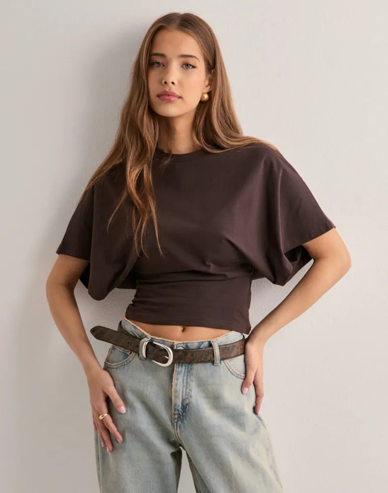 Curlify™ | T-Shirt mit weiten Ärmeln und Symbol