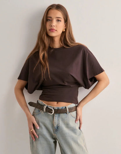 Curlify™ | T-Shirt mit weiten Ärmeln und Symbol