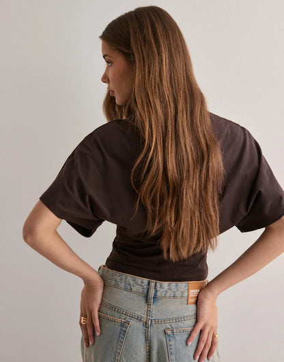 Curlify™ | T-Shirt mit weiten Ärmeln und Symbol