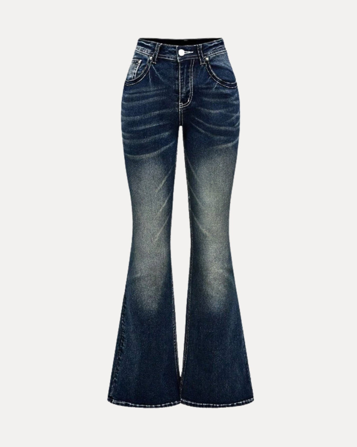 Zerrissene Straight Leg-Jeans
