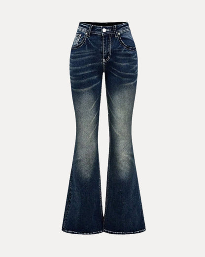 Zerrissene Straight Leg-Jeans
