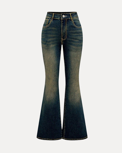 Zerrissene Straight Leg-Jeans