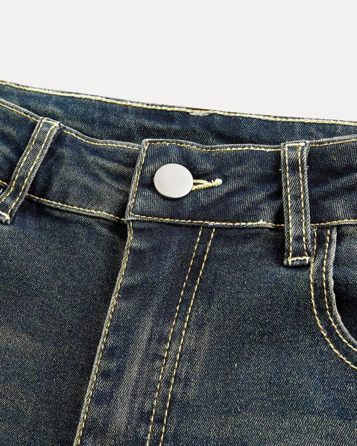 Zerrissene Straight Leg-Jeans