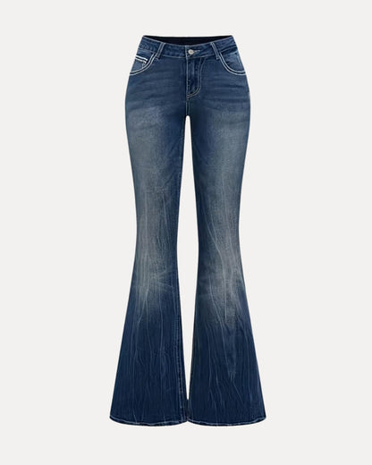 Zerrissene Straight Leg-Jeans