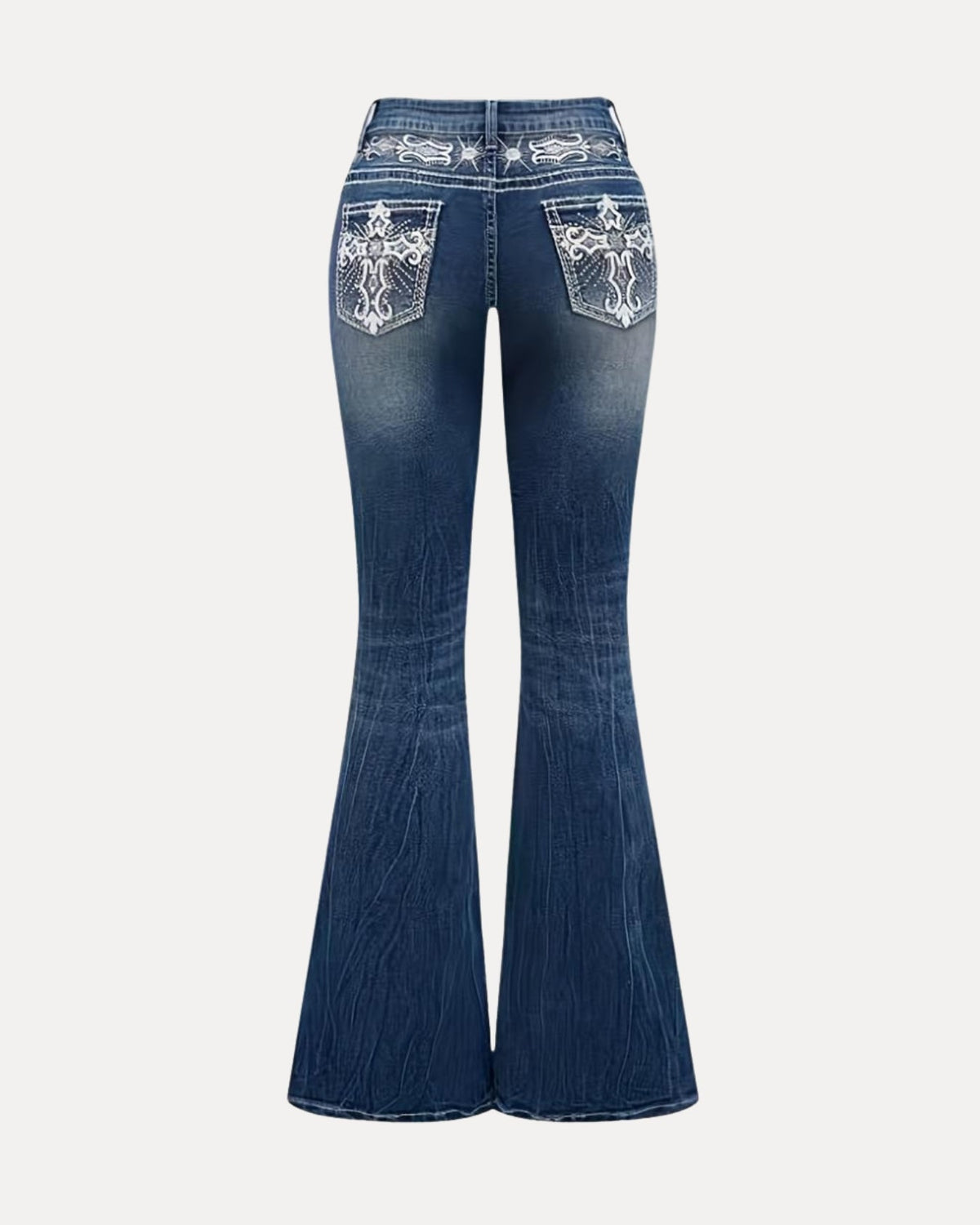 Zerrissene Straight Leg-Jeans