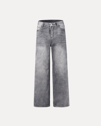 Zerrissene Straight Leg-Jeans