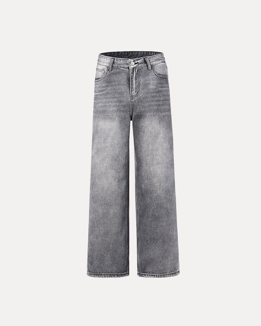 Zerrissene Straight Leg-Jeans