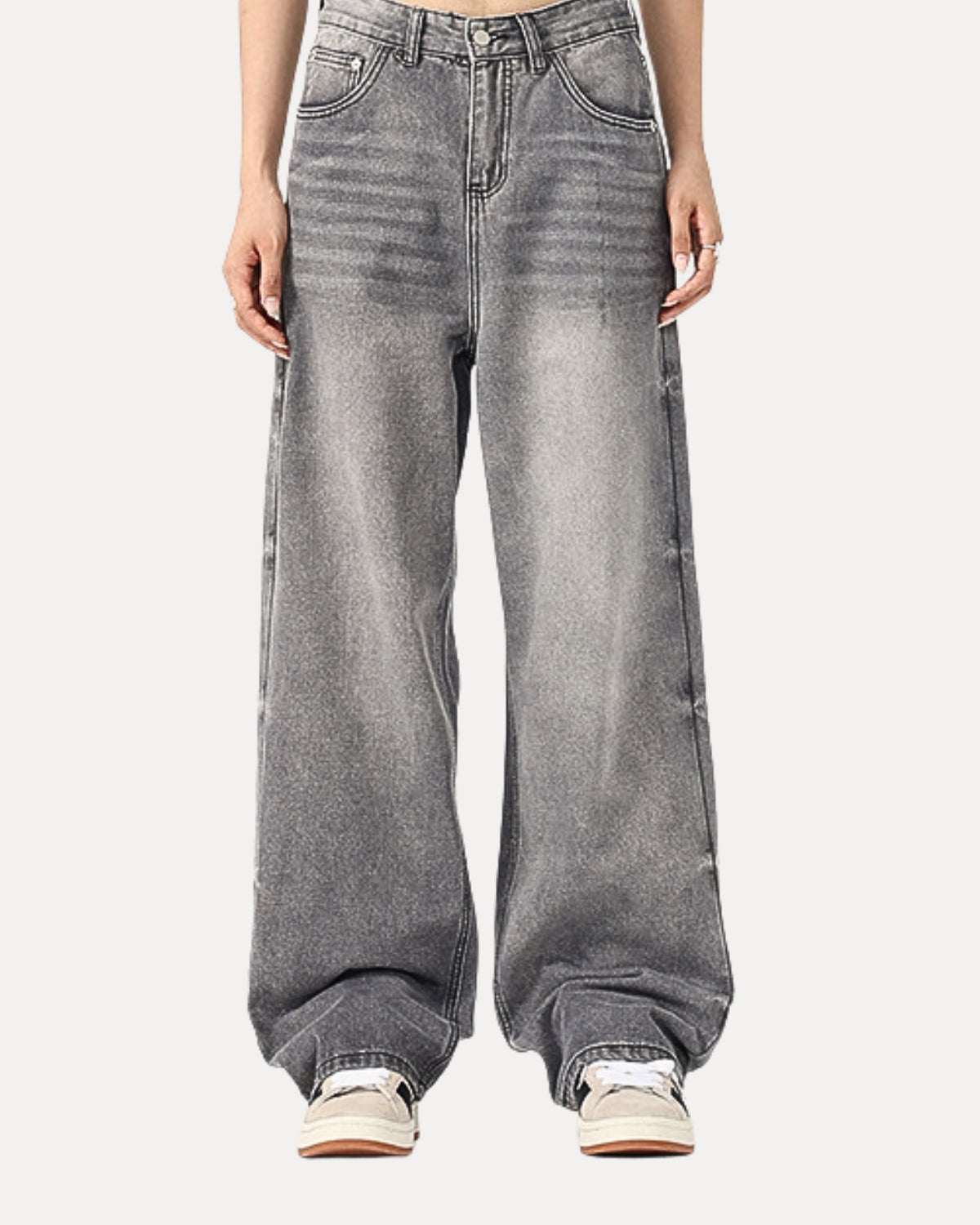 Zerrissene Straight Leg-Jeans