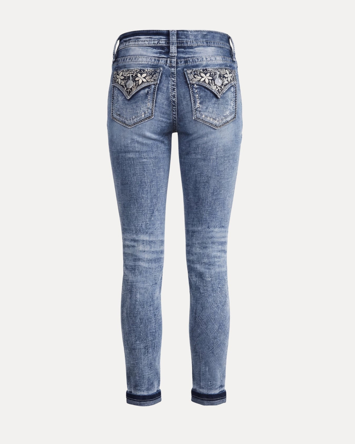 Zerrissene Straight Leg-Jeans