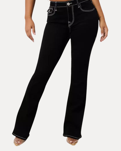 Zerrissene Straight Leg-Jeans