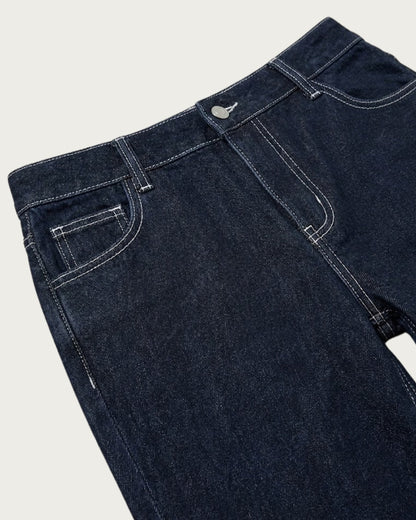 Zerrissene Straight Leg-Jeans