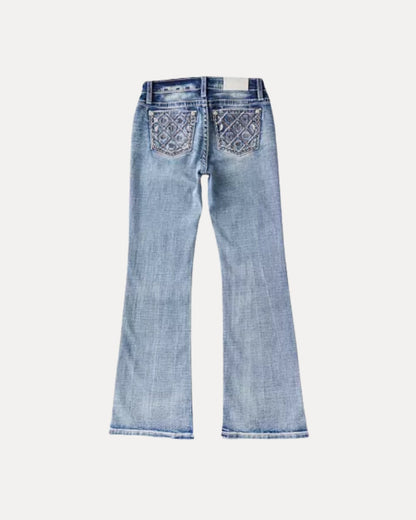 Zerrissene Straight Leg-Jeans