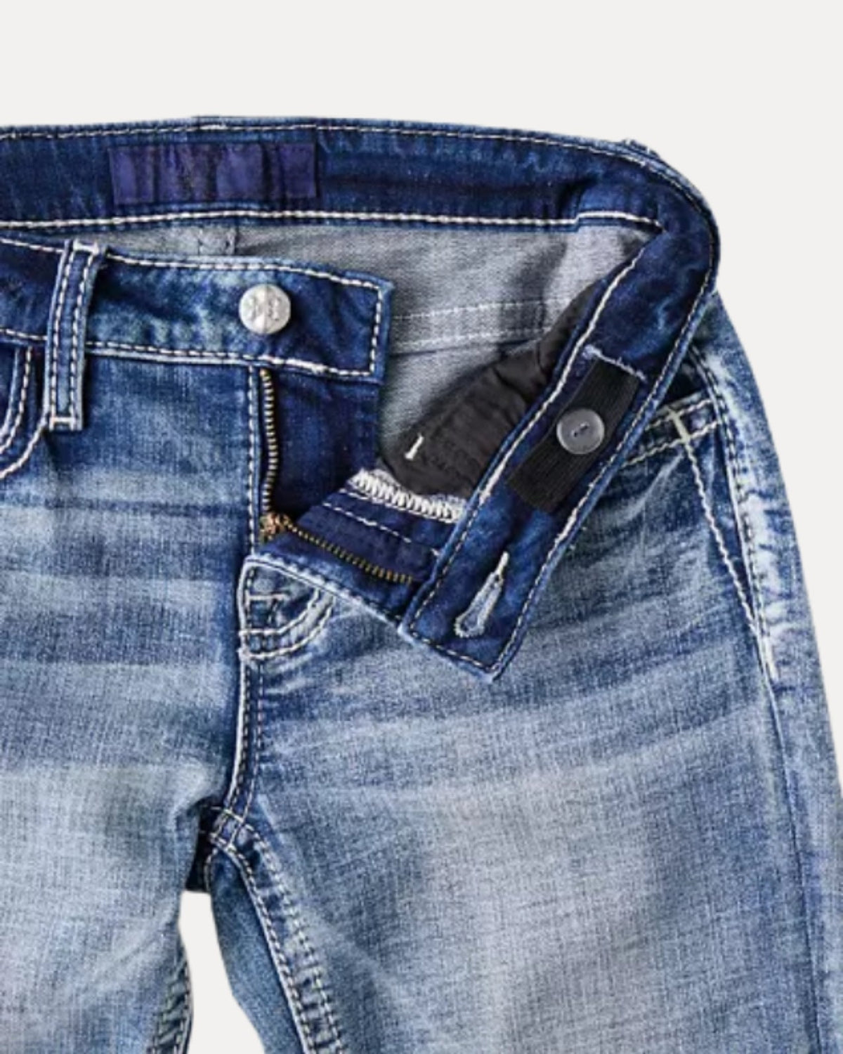 Zerrissene Straight Leg-Jeans