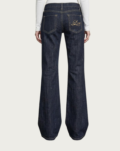 Zerrissene Straight Leg-Jeans