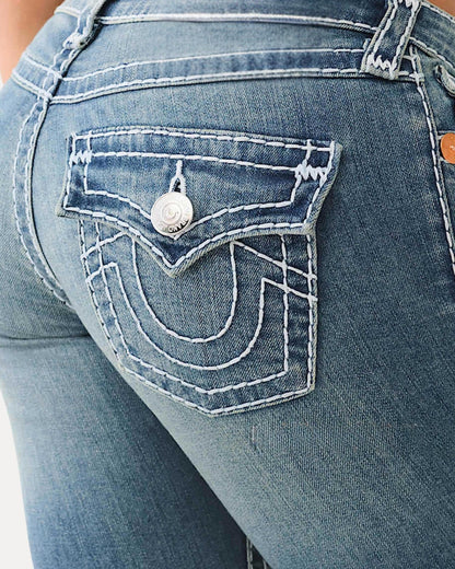 Zerrissene Straight Leg-Jeans