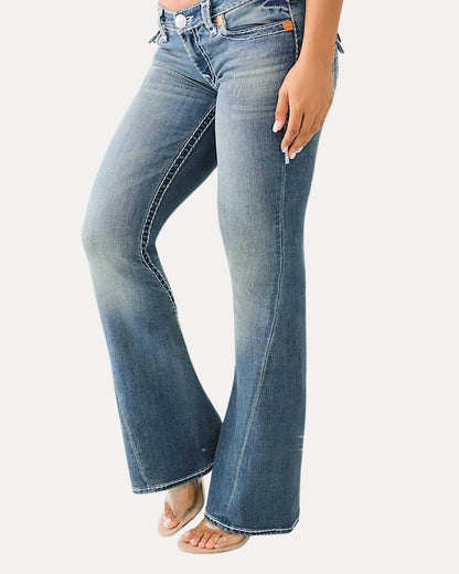 Zerrissene Straight Leg-Jeans