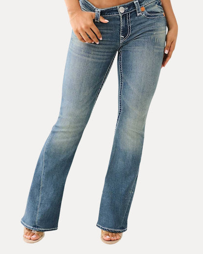 Zerrissene Straight Leg-Jeans