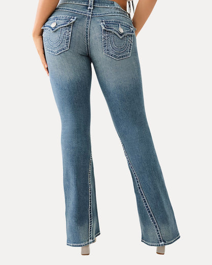Zerrissene Straight Leg-Jeans