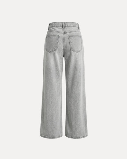 Zerrissene Straight Leg-Jeans