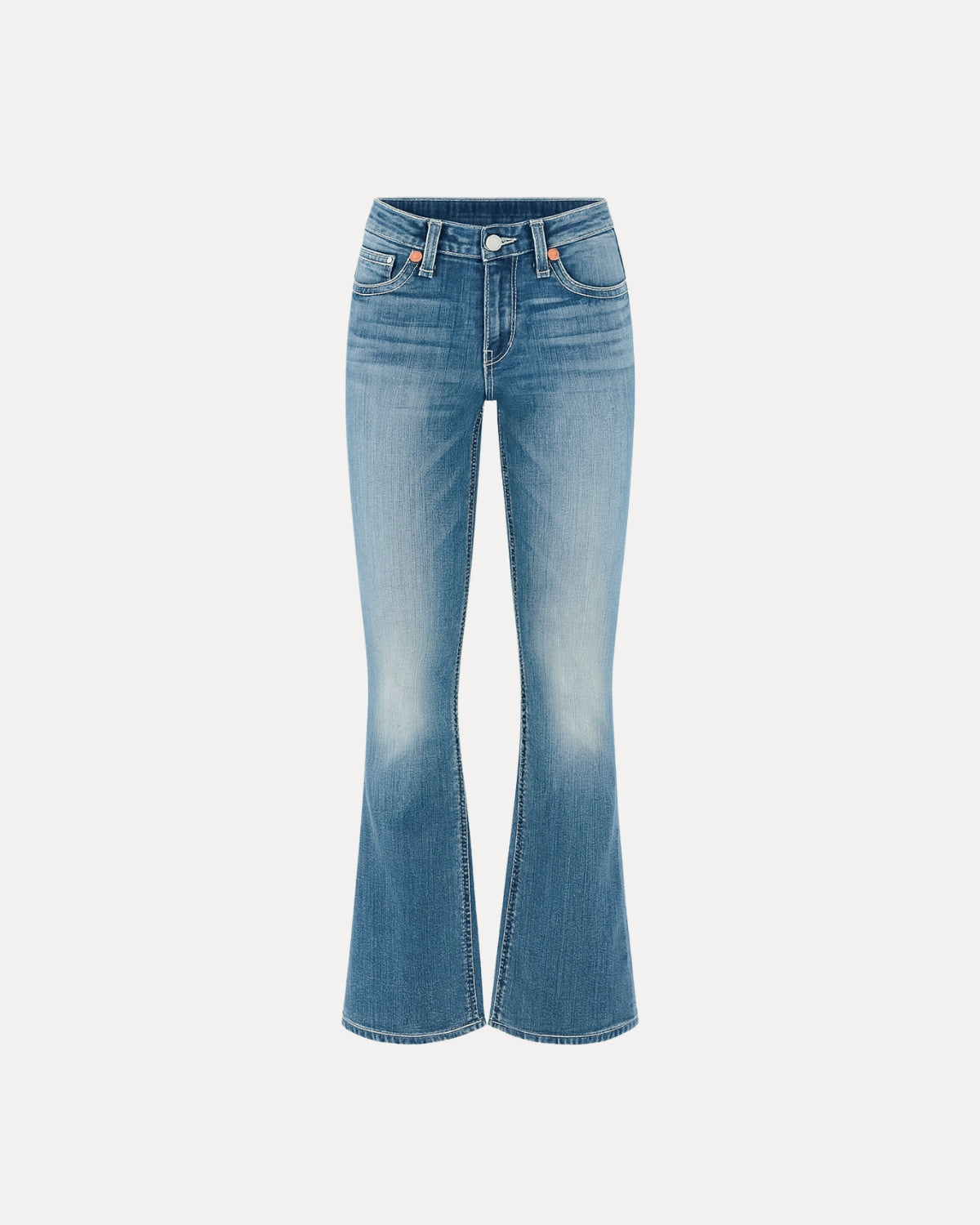 Zerrissene Straight Leg-Jeans