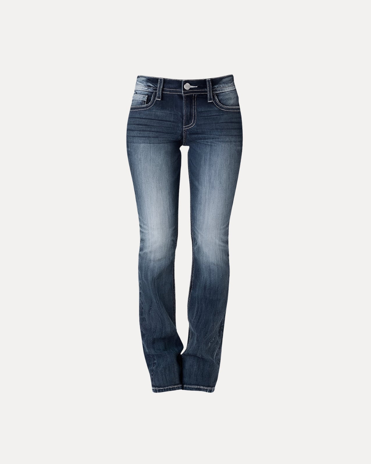 Zerrissene Straight Leg-Jeans