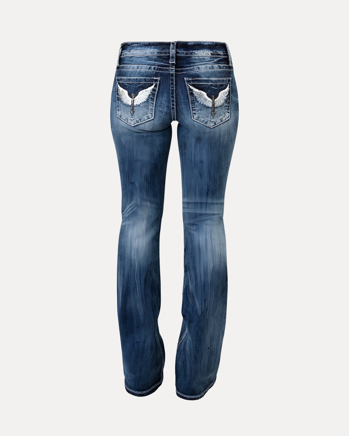 Zerrissene Straight Leg-Jeans