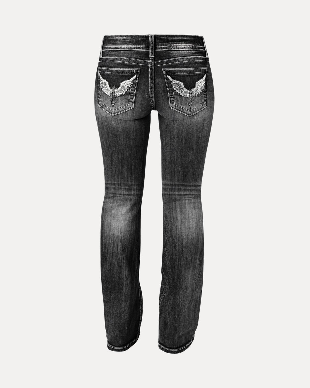 Zerrissene Straight Leg-Jeans