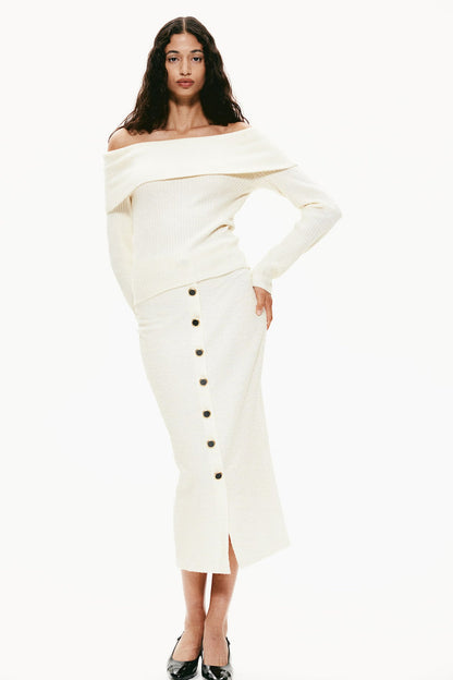 Schulterfreier Pullover