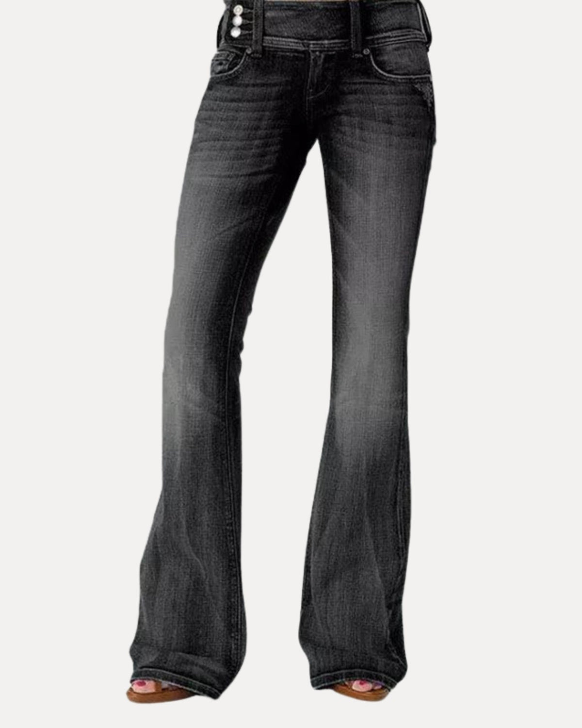 Zerrissene Straight Leg-Jeans