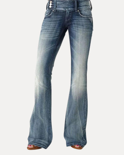 Zerrissene Straight Leg-Jeans
