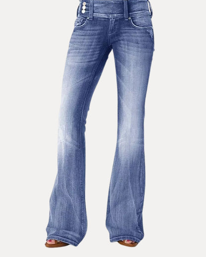 Zerrissene Straight Leg-Jeans