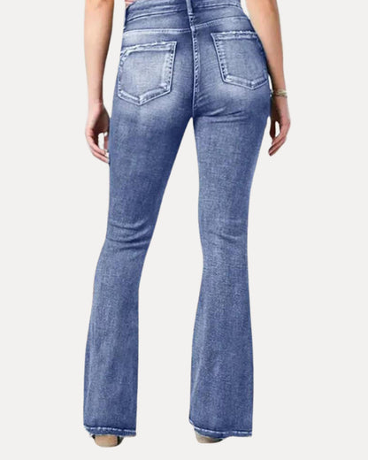 Zerrissene Straight Leg-Jeans