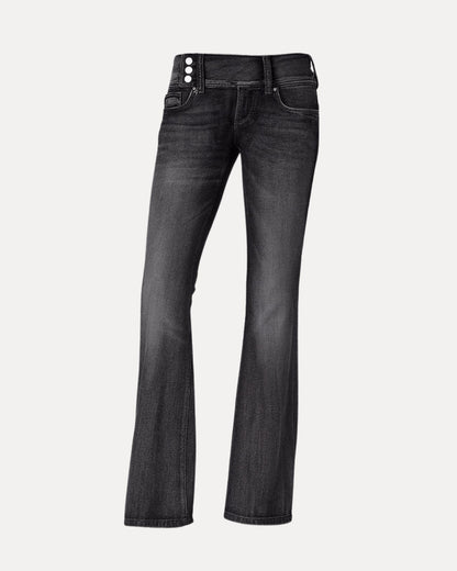Zerrissene Straight Leg-Jeans