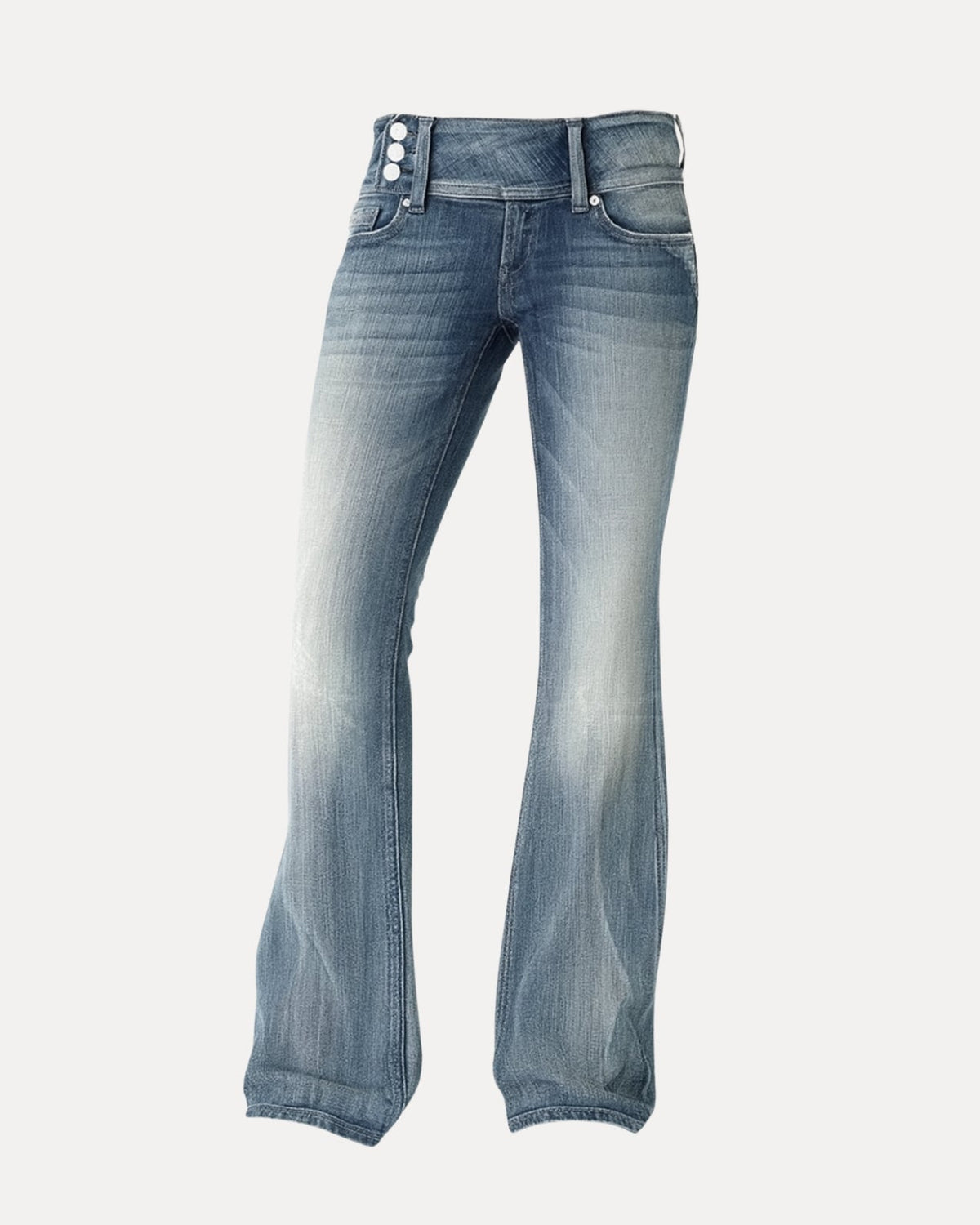 Zerrissene Straight Leg-Jeans