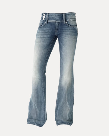 Zerrissene Straight Leg-Jeans