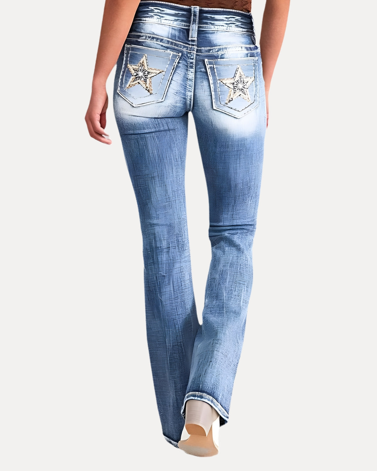 Zerrissene Straight Leg-Jeans