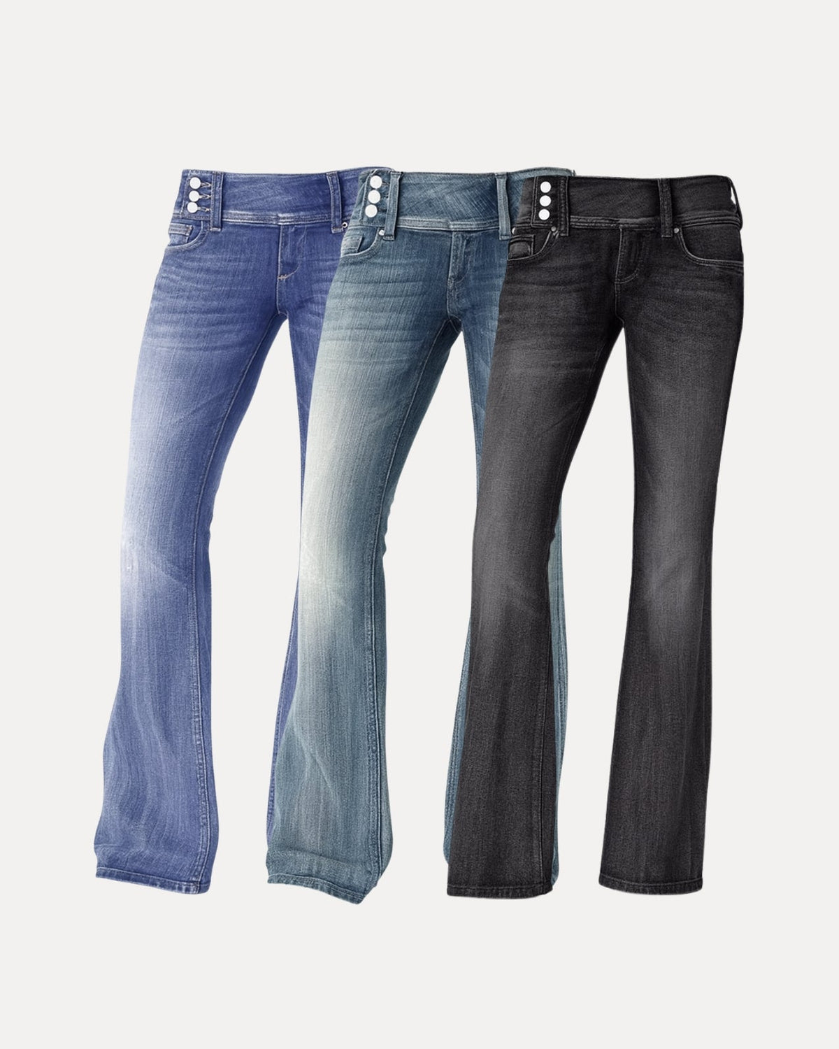 Zerrissene Straight Leg-Jeans