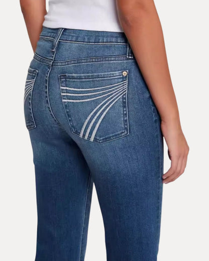 Zerrissene Straight Leg-Jeans