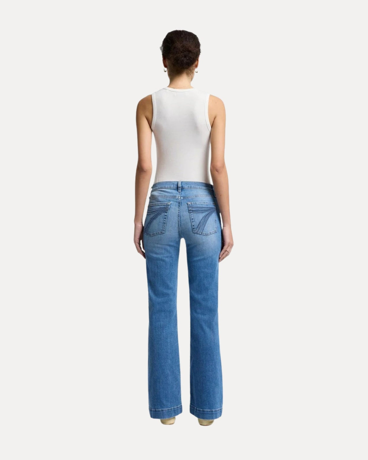 Zerrissene Straight Leg-Jeans