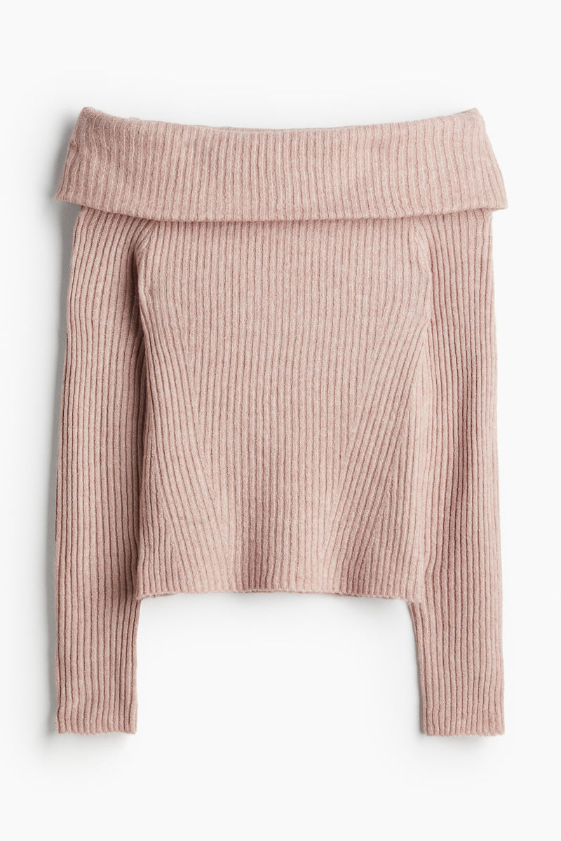 Schulterfreier Pullover