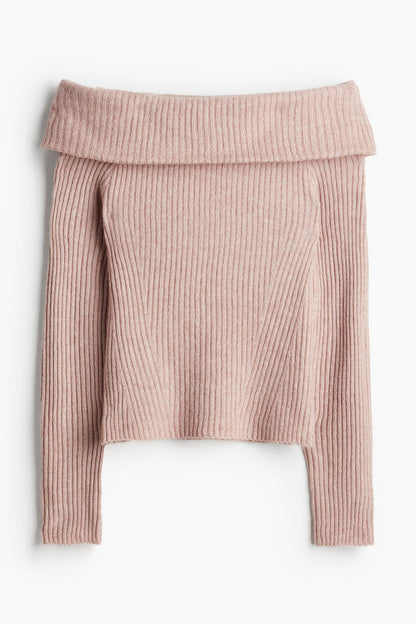 Schulterfreier Pullover