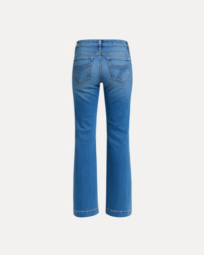 Zerrissene Straight Leg-Jeans